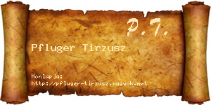 Pfluger Tirzusz névjegykártya